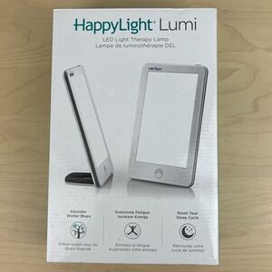 New HappyLight Lumi UV-Free LED Therapy Lamp 10,000 Lux White - Verilux VT31